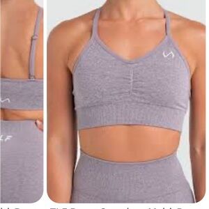 TLF Activewear boost seamless multi back strap purple sports bra